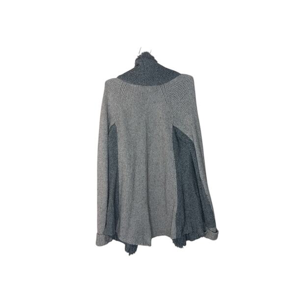 Anthropologie Sleeping On Snow Gray Cardigan Sweater Coat L Sherpa Lined - Picture 3 of 16